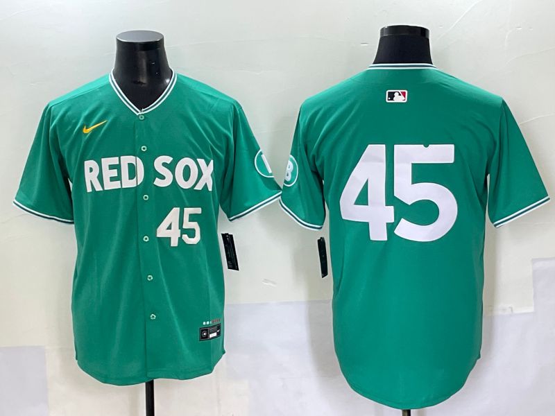 Men 2025 Boston Red Sox #45 No Name Dark Green Joint Name Nike MLB Jersey style 3->boston red sox->MLB Jersey